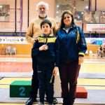 Edoardo Lovisa con i Maestri - Scherma Vittoria Pordenone